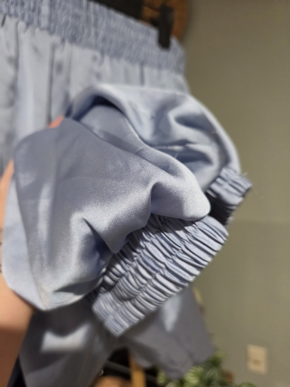 Zara Blue Satin Balloon Jogger Pants Size M - Picture 12 of 16